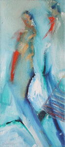 Montag 17.25 Uhr, oil on canvas, 60 x 26 cm