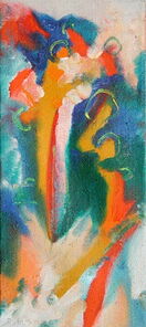 Montag 18.20 Uhr, oil on canvas, 60 x 26 cm