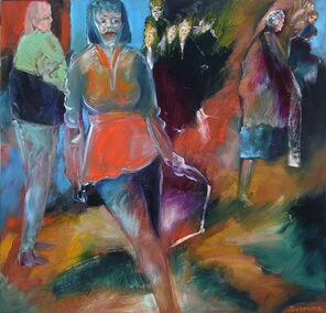 Gleis 27 West, oil on canvas, 130 x 135 cm