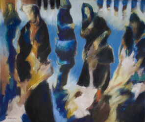 Gleis 28, oil on canvas, 135 x 160 cm