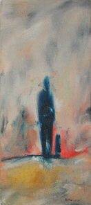 Montag 10.05 Uhr, oil on canvas, 60 x 26 cm