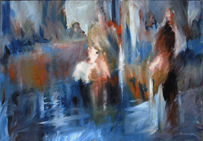 Gleis 21, oil on canvas, 90 x 130 cm