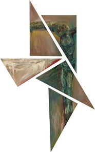 Fünf Dreiecke bilden ein Kreuz