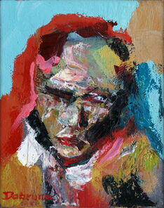 Linie 728.5, oil on canvas, 25 x 20 cm