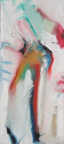 Montag 18.45 Uhr, oil on canvas, 60 x 26 cm