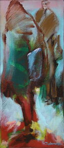 Montag 20.05 Uhr, oil on canvas, 60 x 26 cm