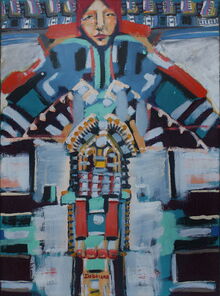 Bürotag 200416 m, oil on canvas, 80 x 60 cm
