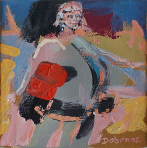 Linie 10.2, oil on canvas, 20 x 20 cm