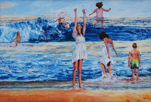 Miami Beach 1, oil on canvas, 75 x 110 cm