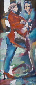 Montag 4.25 Uhr, oil on canvas, 60 x 26 cm