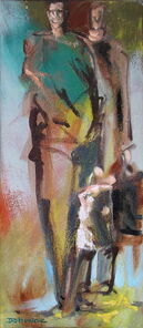 Montag 5.05 Uhr, oil on canvas, 60 x 26 cm