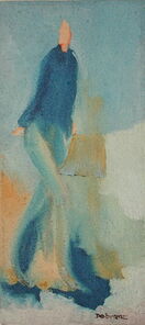 Montag 12.20 Uhr, oil on canvas, 60 x 26 cm