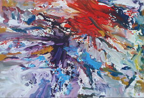 Pilbowbild 260914_b, acryl & oil on canvas, 80 x 120 cm, Fassung 1, nach dem Event