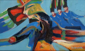 Bürotag 210128, oil on canvas, 40 x 65 cm