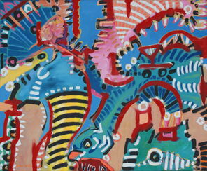 Ebene 5 Raum 1, oil on canvas, 148 x 178 cm