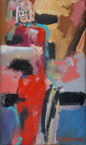 Linie 11.2, oil on canvas, 30 x 18 cm