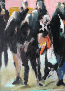 Gleis 13, oil on canvas, 80 x 60 cm