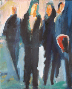 Gleis 14, oil on canvas, 60 x 50 cm