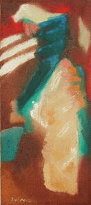 Montag 12.55 Uhr, oil on canvas, 60 x 26 cm