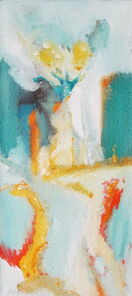 Montag 18.10 Uhr, oil on canvas, 60 x 26 cm