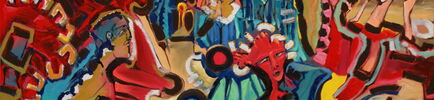 Aleppo 1, oil on canvas, 100 x 200 cm