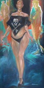 Immerfrau 3, Malerei einer Frau in der Immermannstraße