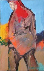 Linie 8.2, oil on canvas, 36 x 22 cm