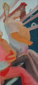 Montag 10.40 Uhr, oil on canvas, 60 x 26 cm