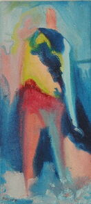 Montag 10.55 Uhr, oil on canvas, 60 x 26 cm