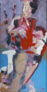 Linie 78.8, oil on canvas, 40 x 20 cm