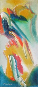 Montag 14.45 Uhr, oil on canvas, 60 x 26 cm