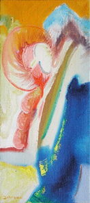 Montag 15.00 Uhr, oil on canvas, 60 x 26 cm