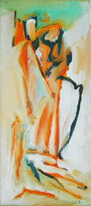 Montag 16.30 Uhr, oil on canvas, 60 x 26 cm