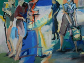 Gleis 63, oil on canvas, 75 x 100 cm