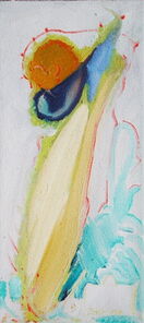 Montag 15.45 Uhr, oil on canvas, 60 x 26 cm