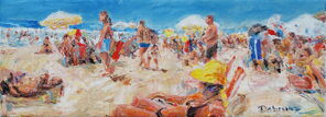 Copacabana 2, oil on canvas, 18 x 50 cm