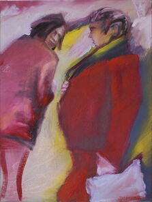 Linie 9.2, oil on canvas, 80 x 60 cm