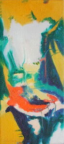 Montag 17.40 Uhr, oil on canvas, 60 x 26 cm