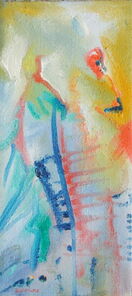 Montag 14.40 Uhr, oil on canvas, 60 x 26 cm