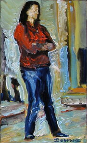 Linie 4.6, oil on canvas, 36 x 22 cm