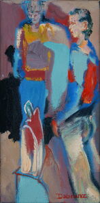 Linie 726.1, oil on canvas, 40 x 20 cm