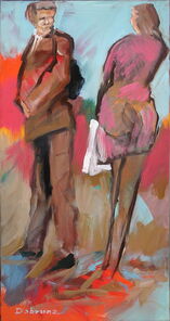 München 3, oil on Canvas, 80 x 40 cm