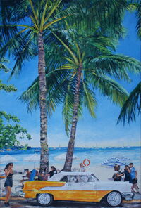 Beach 1, oil on canvas, 180 x 120 cm