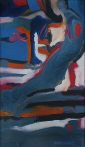 Bürotag 200415 r, oil on canvas, 70 x 40 cm