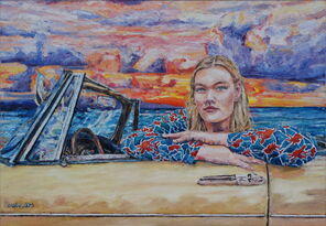 Cala Rossa 1, oil on canvas, 90 x 130 cm