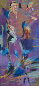 Chicago 2, oil on Canvas, 100 x 45 cm