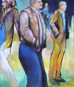 Gleis 49, oil on canvas, 160 x 135 cm