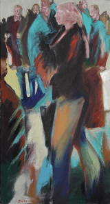 Linie 3.1, oil on canvas, 115 x 60 cm