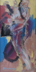 Linie 78.1, oil on canvas, 40 x 20 cm