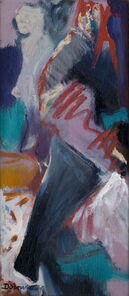 Montag 4.40 Uhr, oil on canvas, 60 x 26 cm